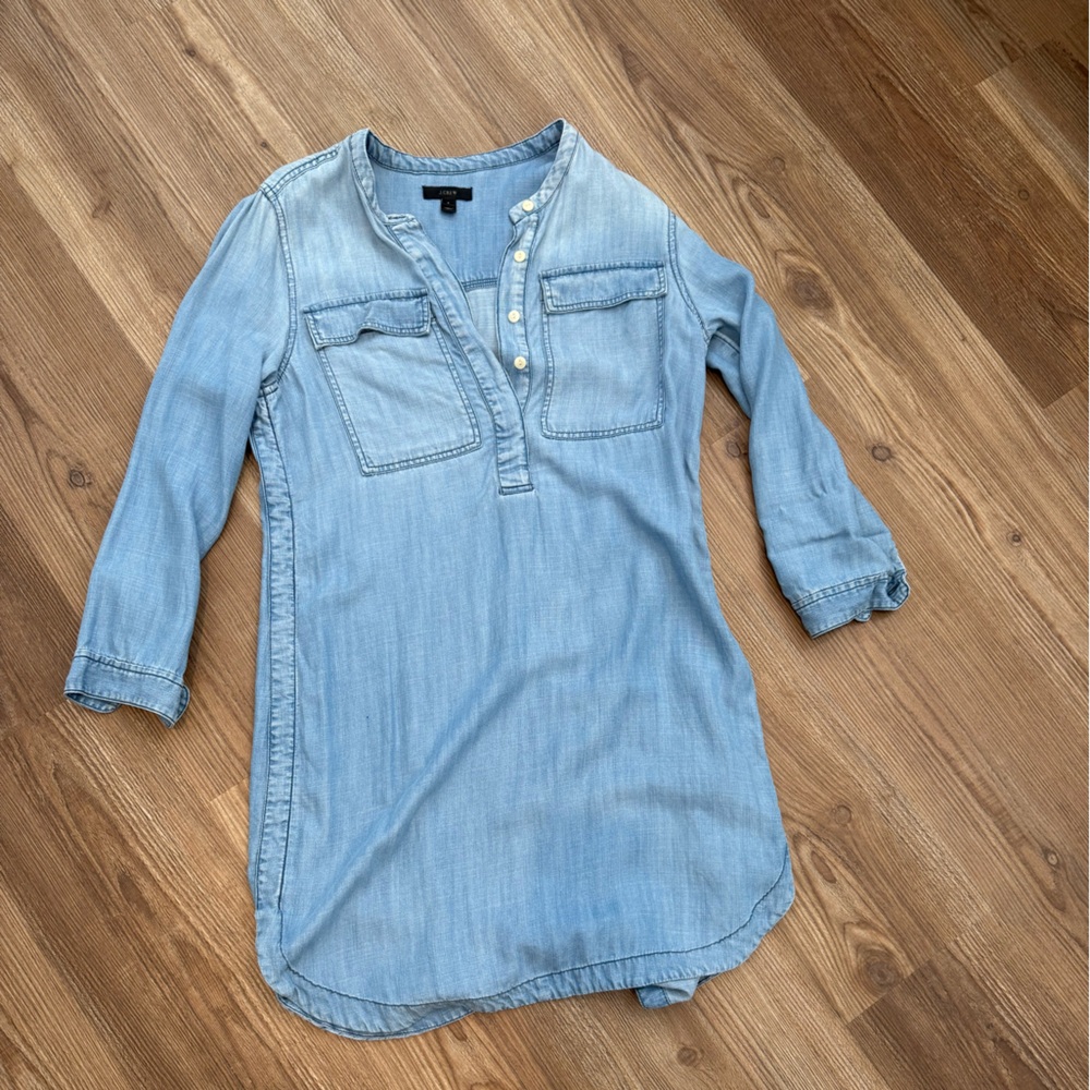 Jcrew chambray denim dress